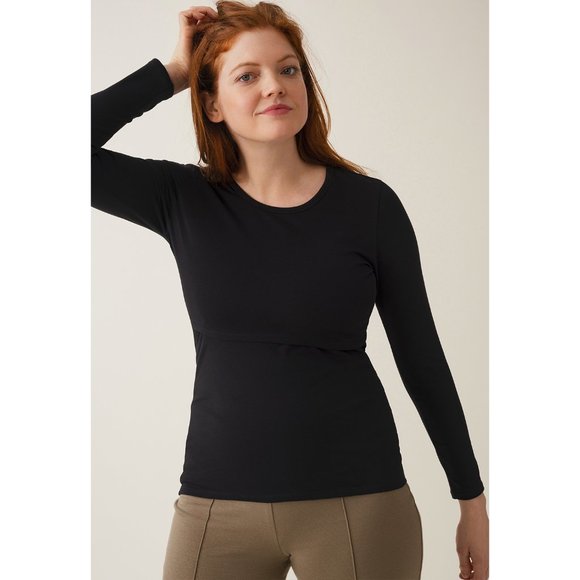 Boob Design Signe Long Sleeve Nursing Top - Black - Picture 1 of 5